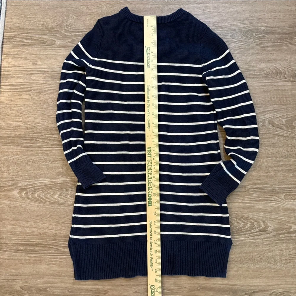 GAP Kids Navy and White Striped Dress Sz 10 Preppy Classic Sailorcore Cozy EUC‌